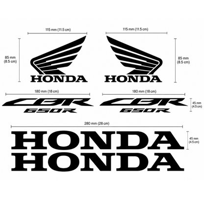 Set 6 stickere Honda CBR 650R