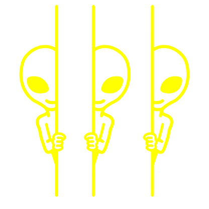 Set 3 stickere decorative, Alien Peek