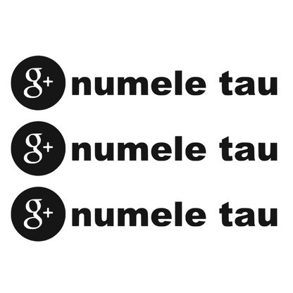 Sticker auto moto decorativ, rezistent, Google personalizat, set 3 bucati