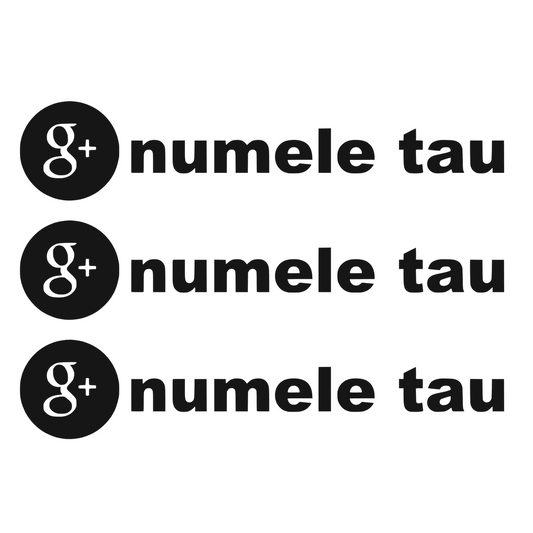 Sticker auto moto decorativ, rezistent, Google personalizat, set 3 bucati
