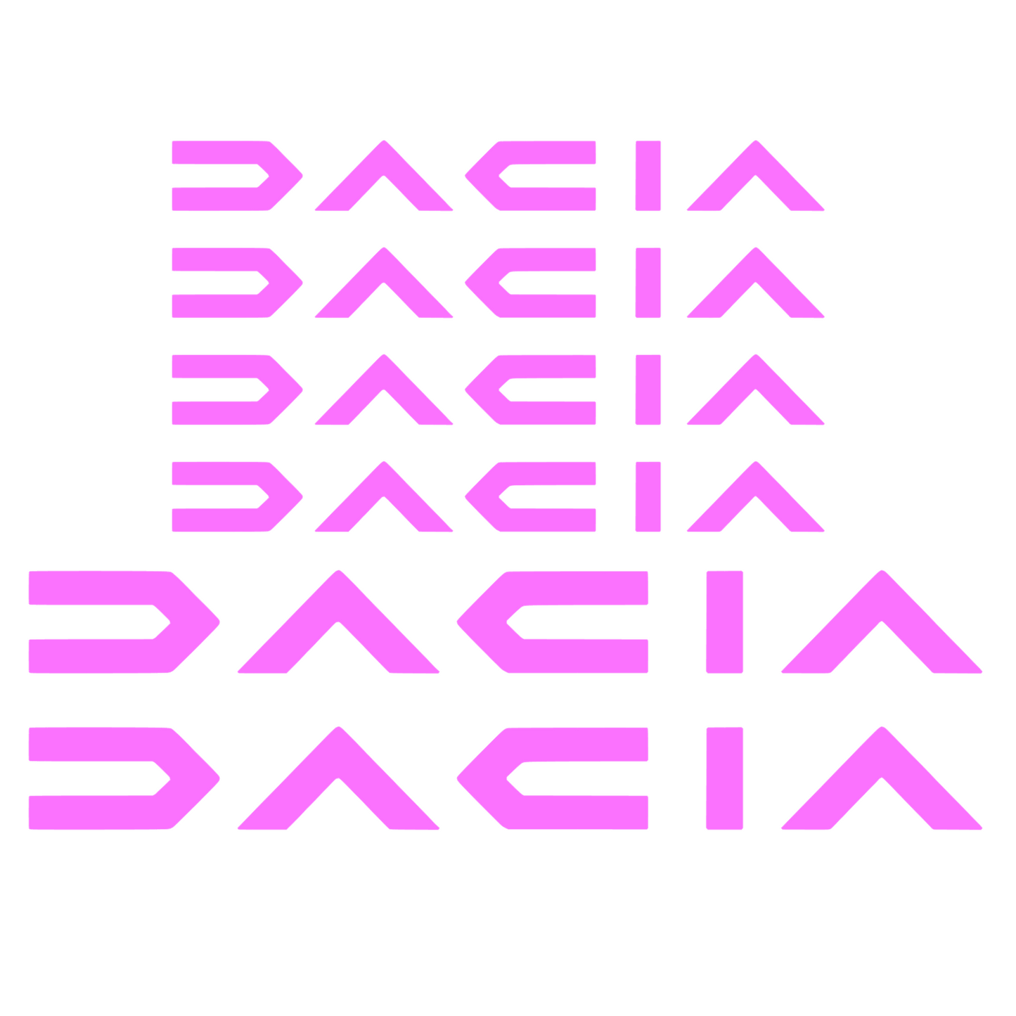 Set 6 stickere pentru manere si capace oglinzi, Dacia