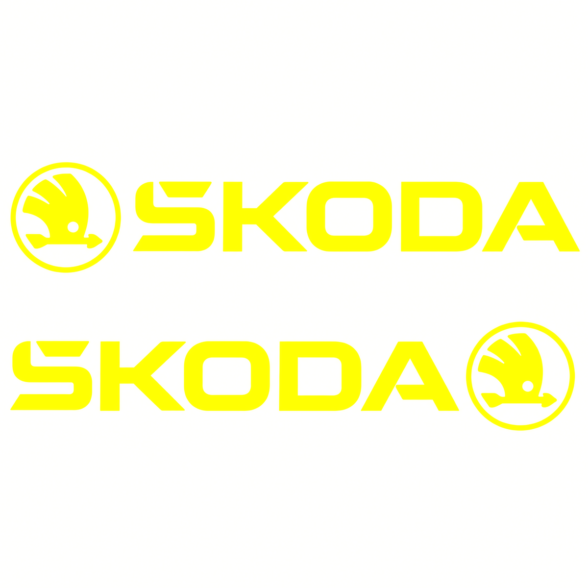 Set 2 stickere SKODA cu siglă și logo