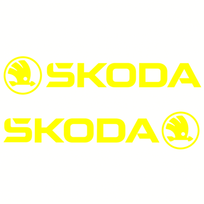 Set 2 stickere SKODA cu siglă și logo