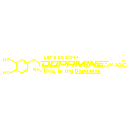 Sticker Dopamine – This Is My Dopamine, Formula Chimică, Autocolant Auto Moto