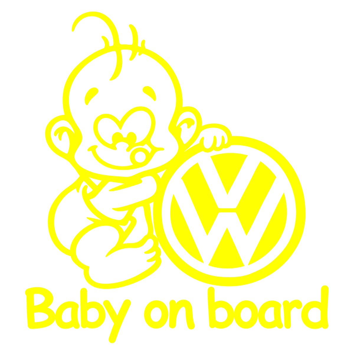 Sticker Volkswagen Baby on Board – Bebeluș la Bord VW