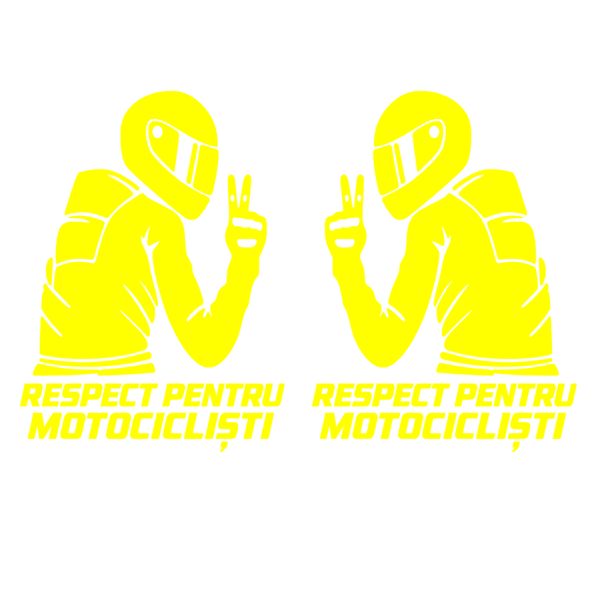 Set 2 Stickere Moto Respect pentru Motocicliști – Stânga + Dreapta