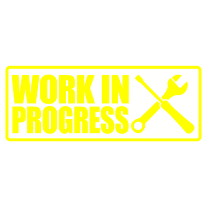 Sticker Auto Work in Progress – Service & Tuning 17cm