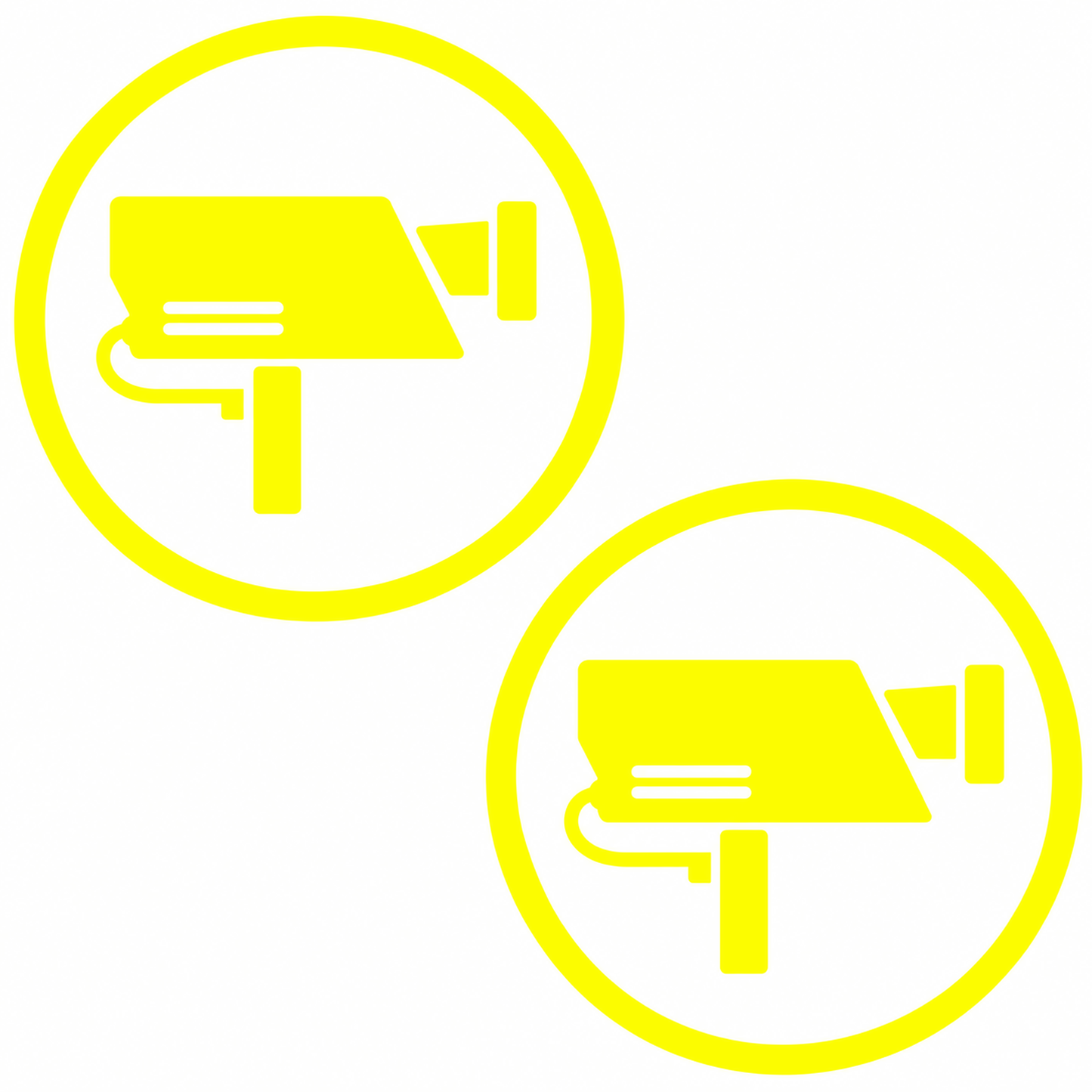 Set 2 Stickere Cameră de Supraveghere Video CCTV – Semn Monitorizare Securitate
