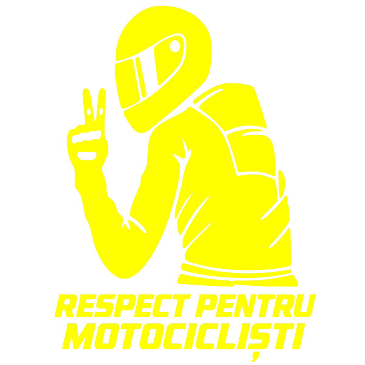 Sticker Moto Respect pentru Motocicliști