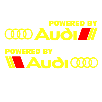 Set 2 Stickere Auto pentru laterale, Powered by Audi – Logo Racing