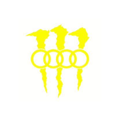 Sticker Audi Monster – Logo Audi cu Gheare