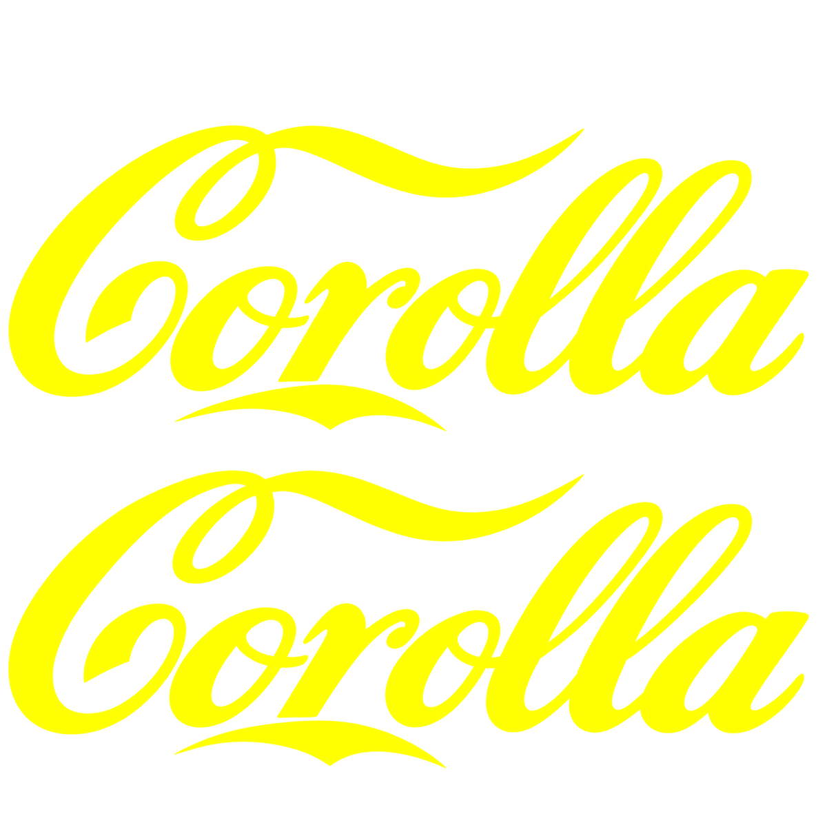 Set 2 Stickere Toyota scris Corolla