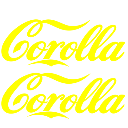 Set 2 Stickere Toyota scris Corolla