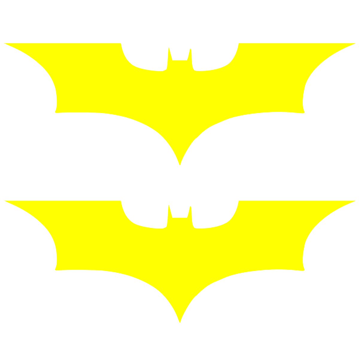 Set 2 stickere cu simbolul liliacului Batman, 17cm