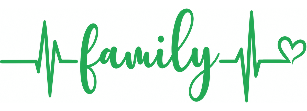 Sticker Family – Familie, Puls EKG și Inimă