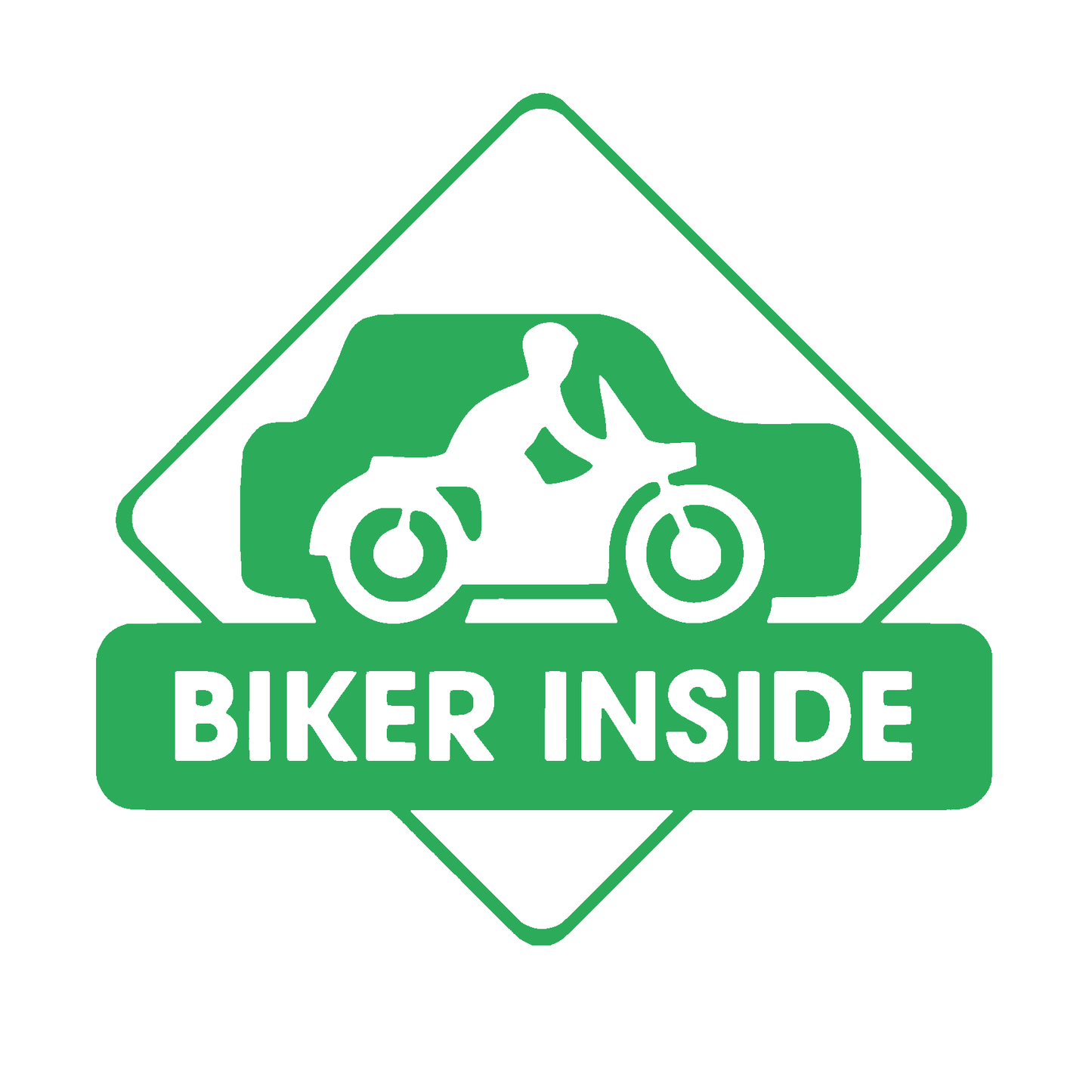 Sticker auto rezistent, biker inside
