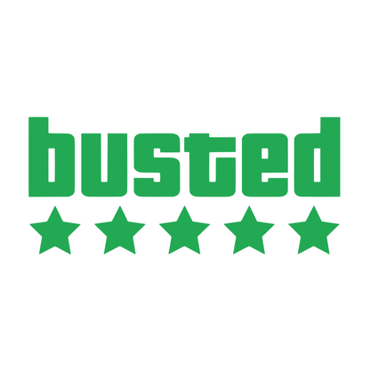 Sticker auto decorativ, tuning, rezistent la apa si UV, Busted v2