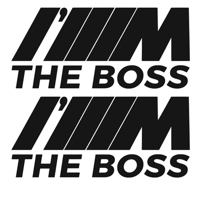 Set 2 stickere auto, decorative, The Boss BMW
