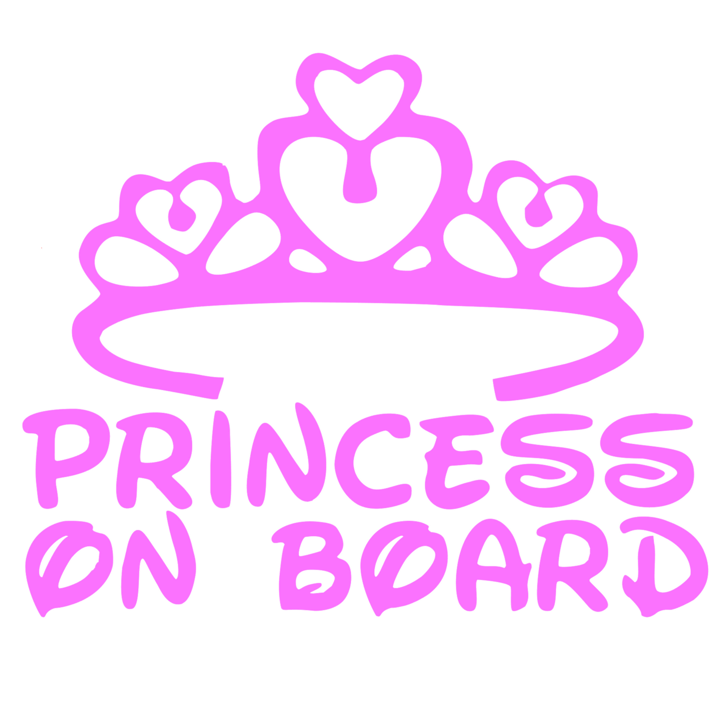Sticker auto moto decorativ, tuning, rezistent la apa si UV, Princess on Board