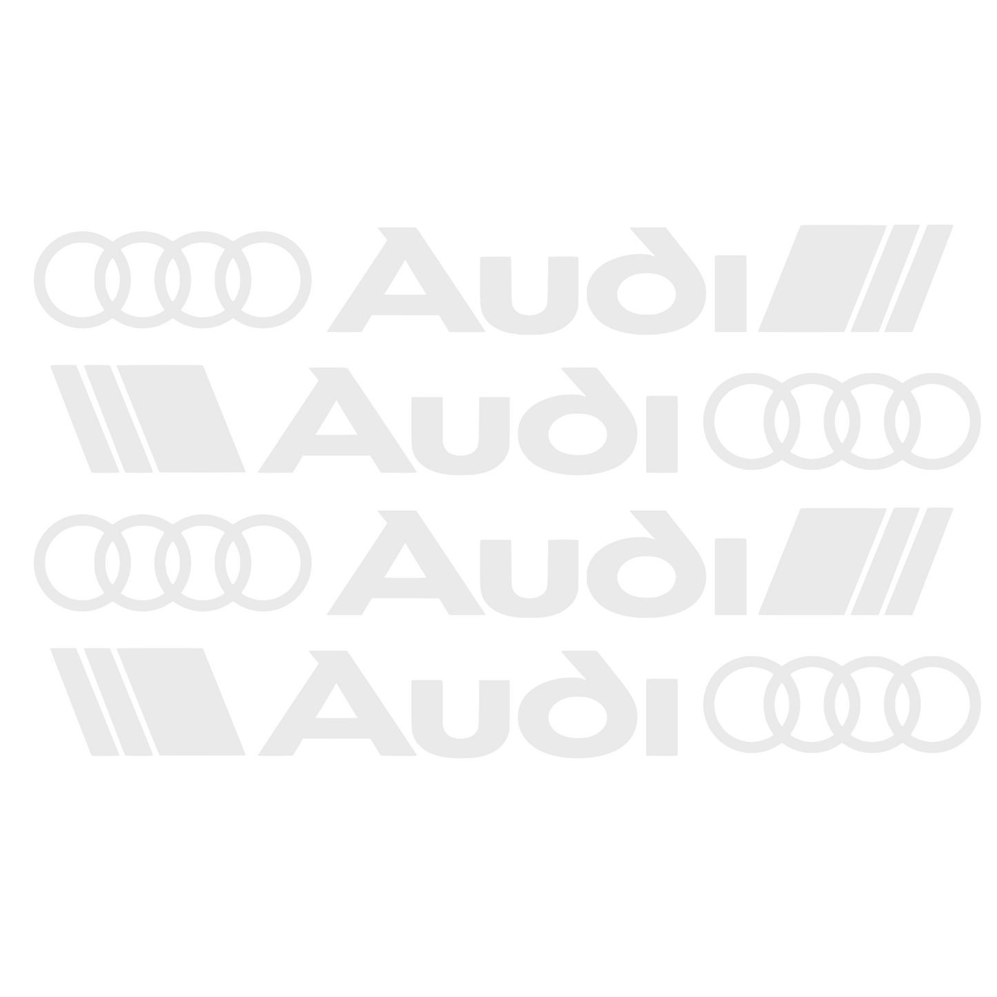 Set 4 stickere auto manere Audi diverse modele, rezistente