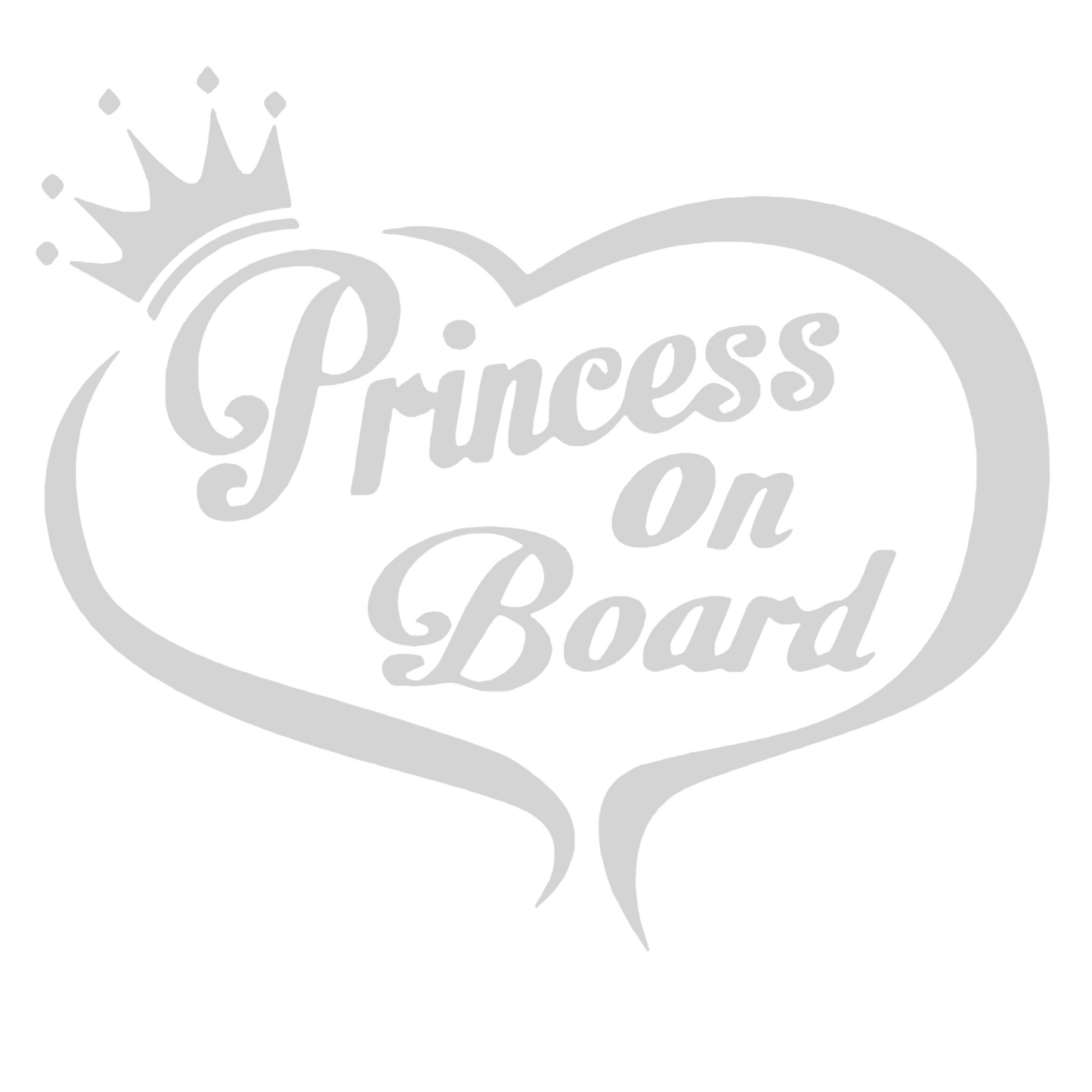Sticker auto Princess on board cu inima