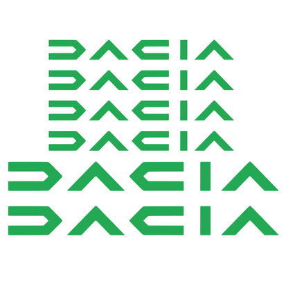 Set 6 stickere pentru manere si capace oglinzi, Dacia