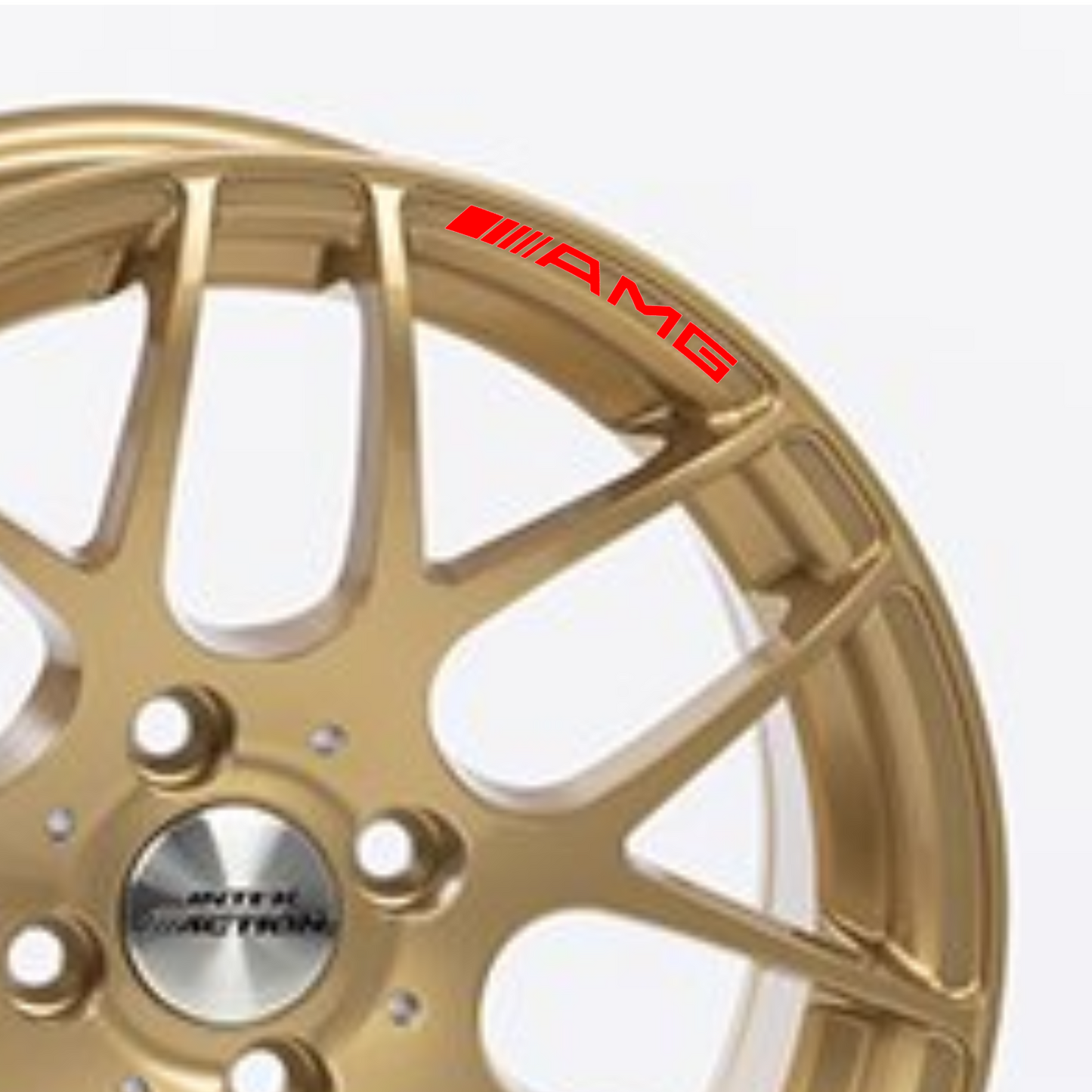 Set 8 stickere auto tuning pentru Mercedes AMG, pentru jante aliaj, rezistente