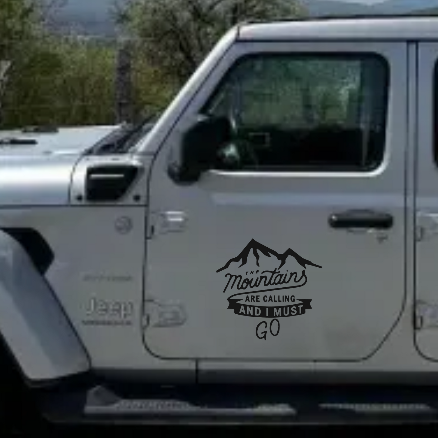 Sticker auto 4x4, rezistent, adventure, the mountain are calling v2