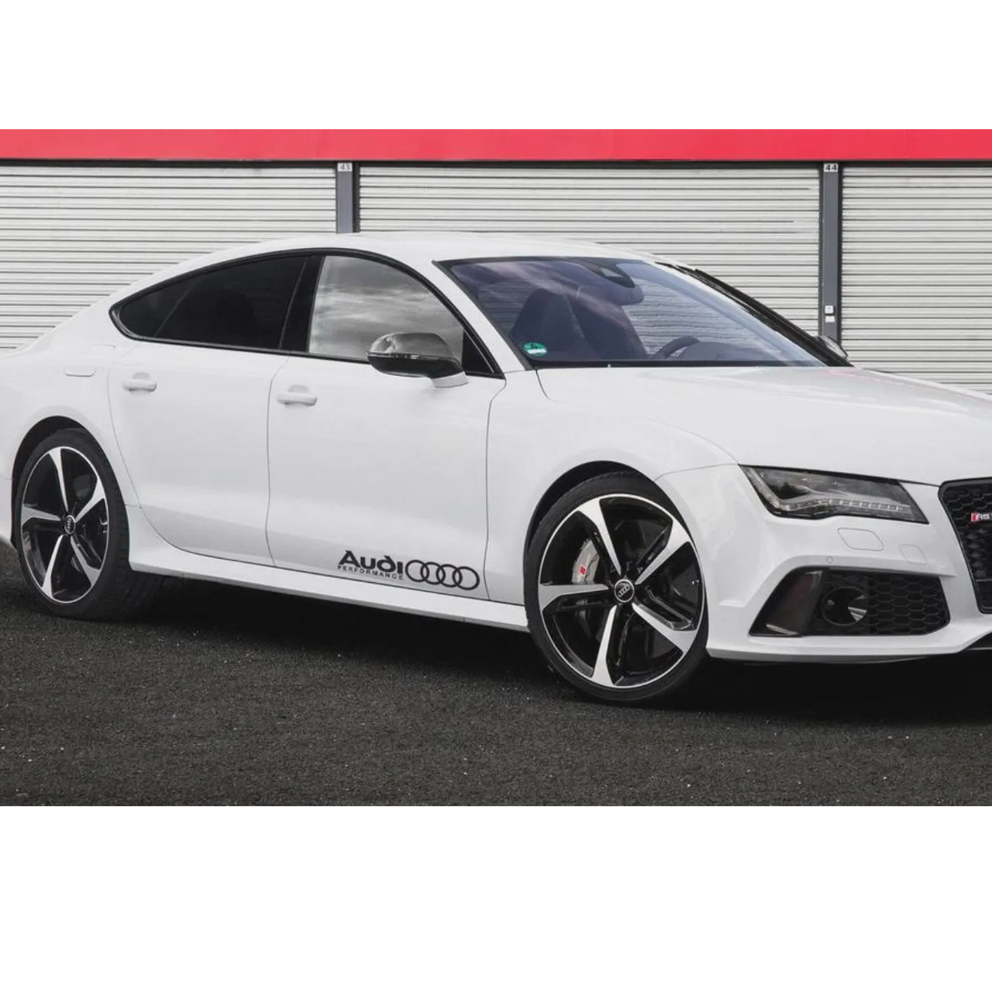 Set 2 stickere auto tuning pentru Audi RS, Audi Performance, rezistente