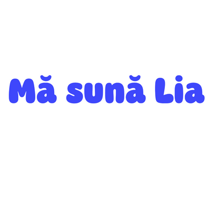 Sticker auto text „Ma suna Lia” – trend Romania
