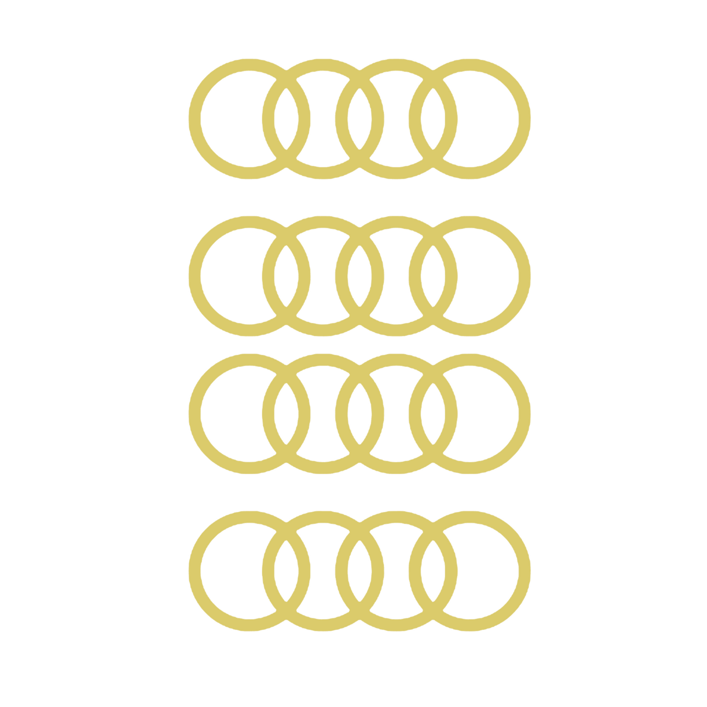 Set 4 Stickere auto decorative, pentru Etrieri - Audi Logo - 4 bucati