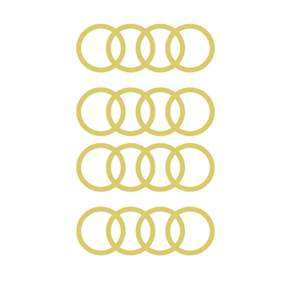 Set 4 Stickere auto decorative, pentru Etrieri - Audi Logo - 4 bucati