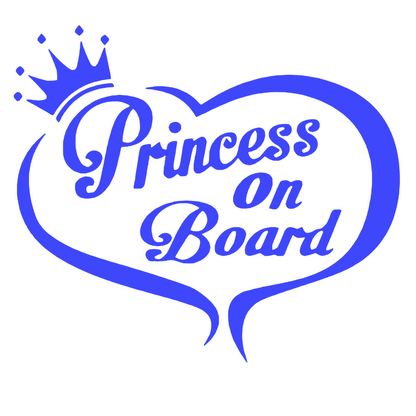 Sticker auto Princess on board cu inima