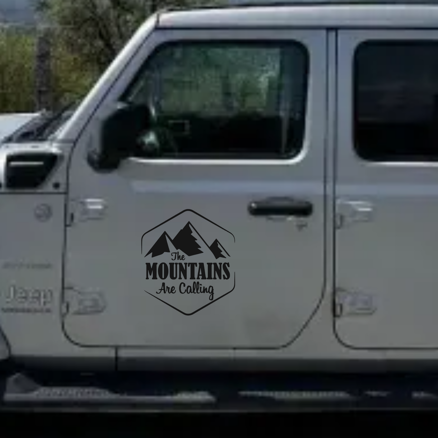 Sticker auto 4x4, rezistent, adventure, the mountain are calling v1