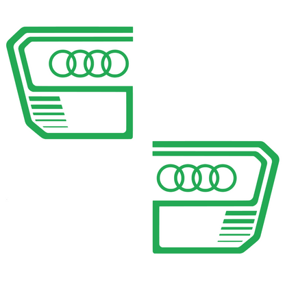 Set 2 stickere auto, rezistente la apa si UV, stanga si dreapta, pentru Audi