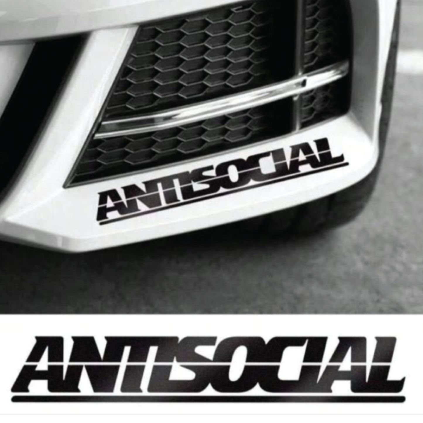 Set 2 stickere auto decorative, antisocial