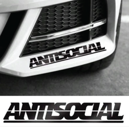 Set 2 stickere auto decorative, antisocial