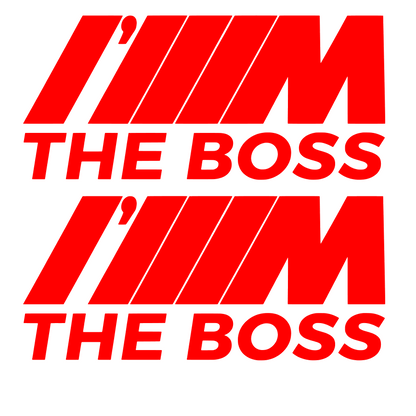 Set 2 stickere auto, decorative, The Boss BMW