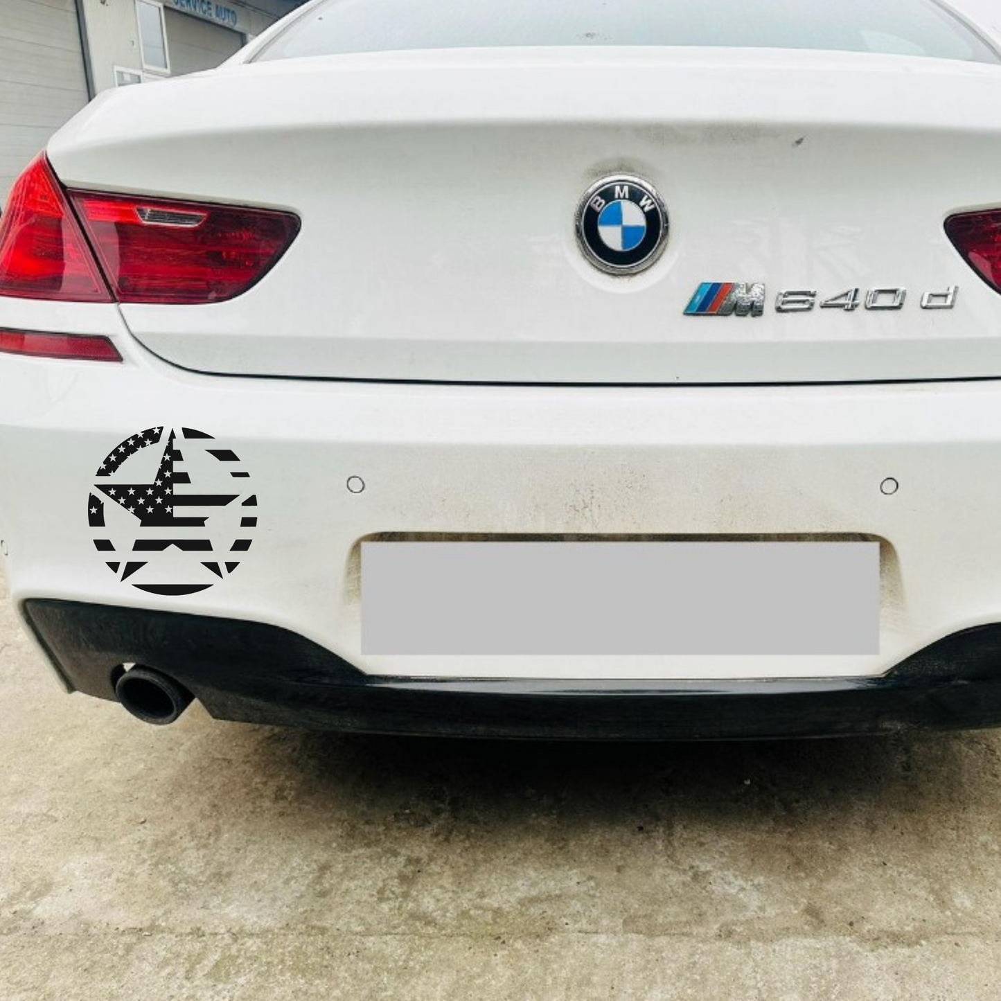 Sticker auto decorativ, rezistent, steag america, usi laterale sau luneta