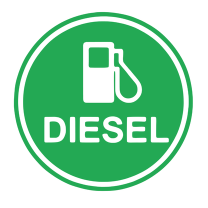 Sticker auto rezistent, pentru clapeta rezervor, Diesel