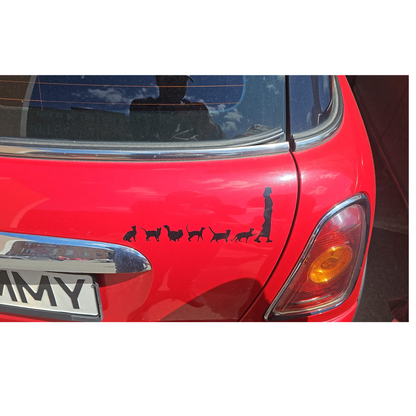 Sticker femeie cu pisici