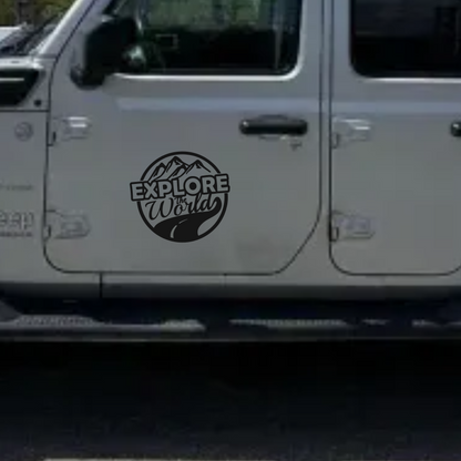 Sticker auto 4x4, rezistent, adventure, explore the world