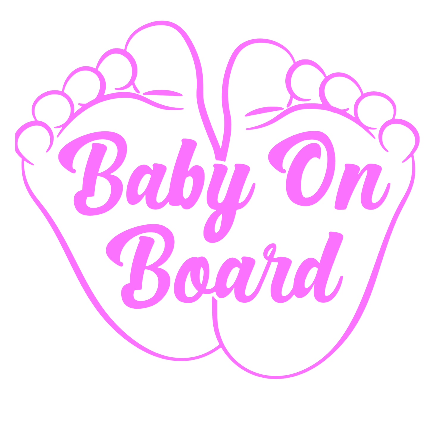 Sticker auto moto decorativ, tuning, rezistent la apa si UV, Baby on board cu picioruse