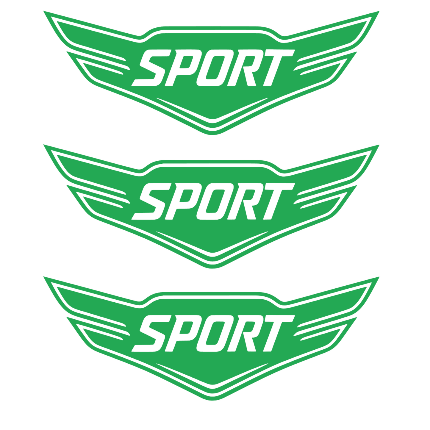 Set 3 stickere auto moto decorativ, tuning, rezistent la apa si UV, Model Sport