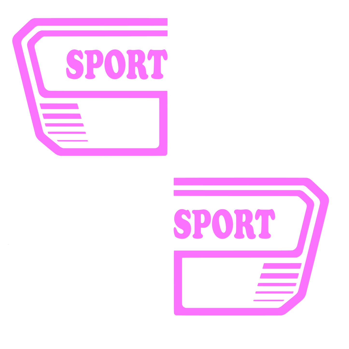 Set 2 stickere auto, rezistente la apa si UV, stanga si dreapta, model Sport