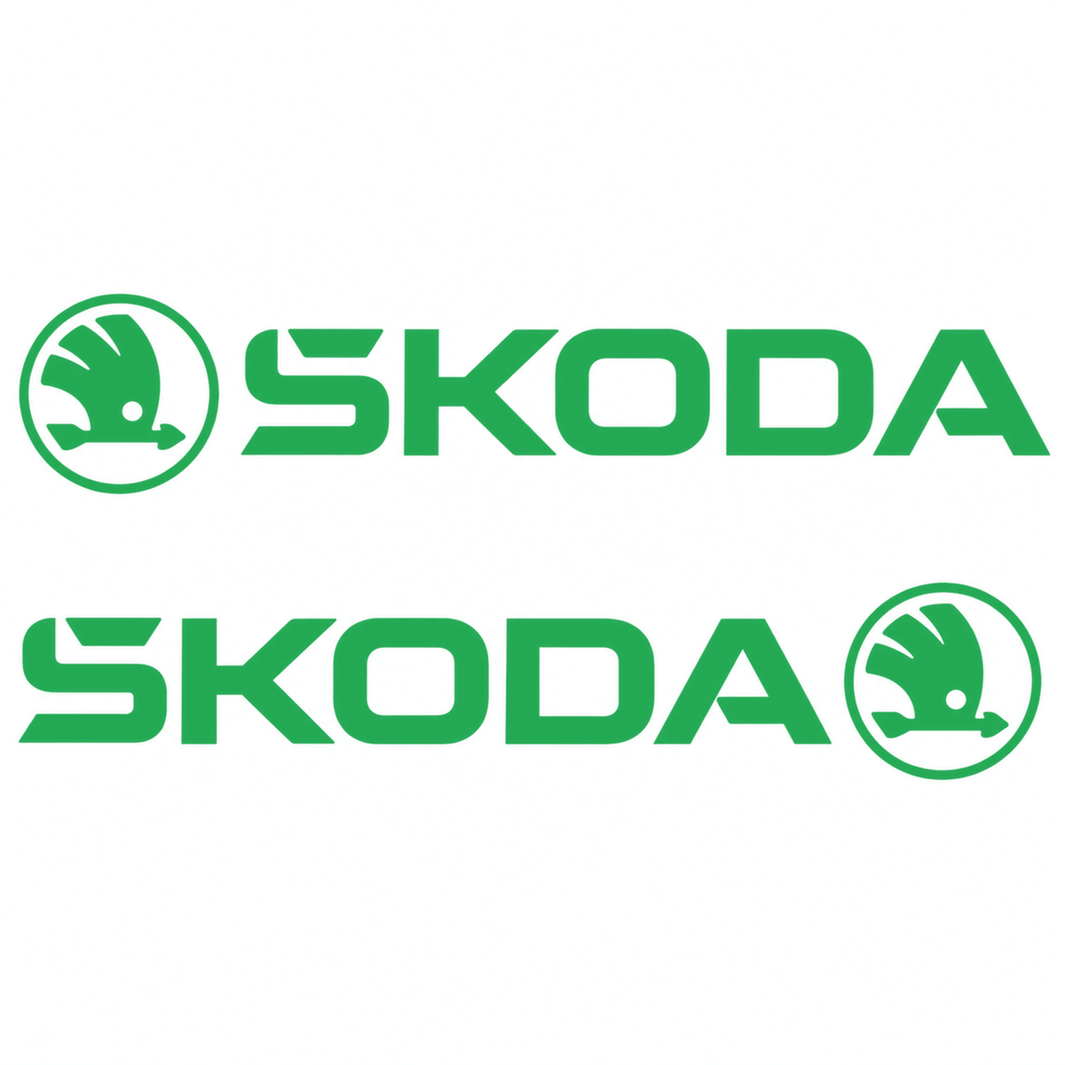 Set 2 stickere SKODA cu siglă și logo