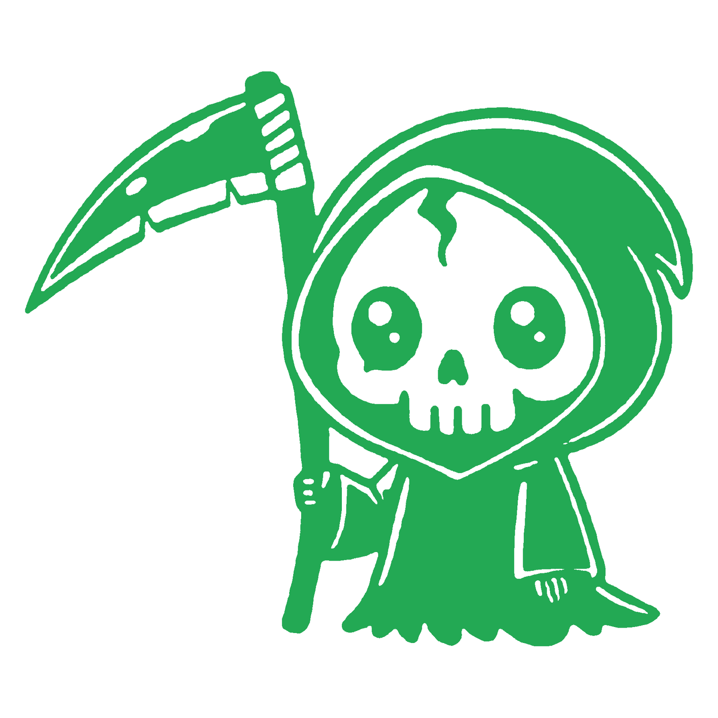 Sticker Auto Grim Reaper – Moartea cu Coasa, Autocolant Decupat