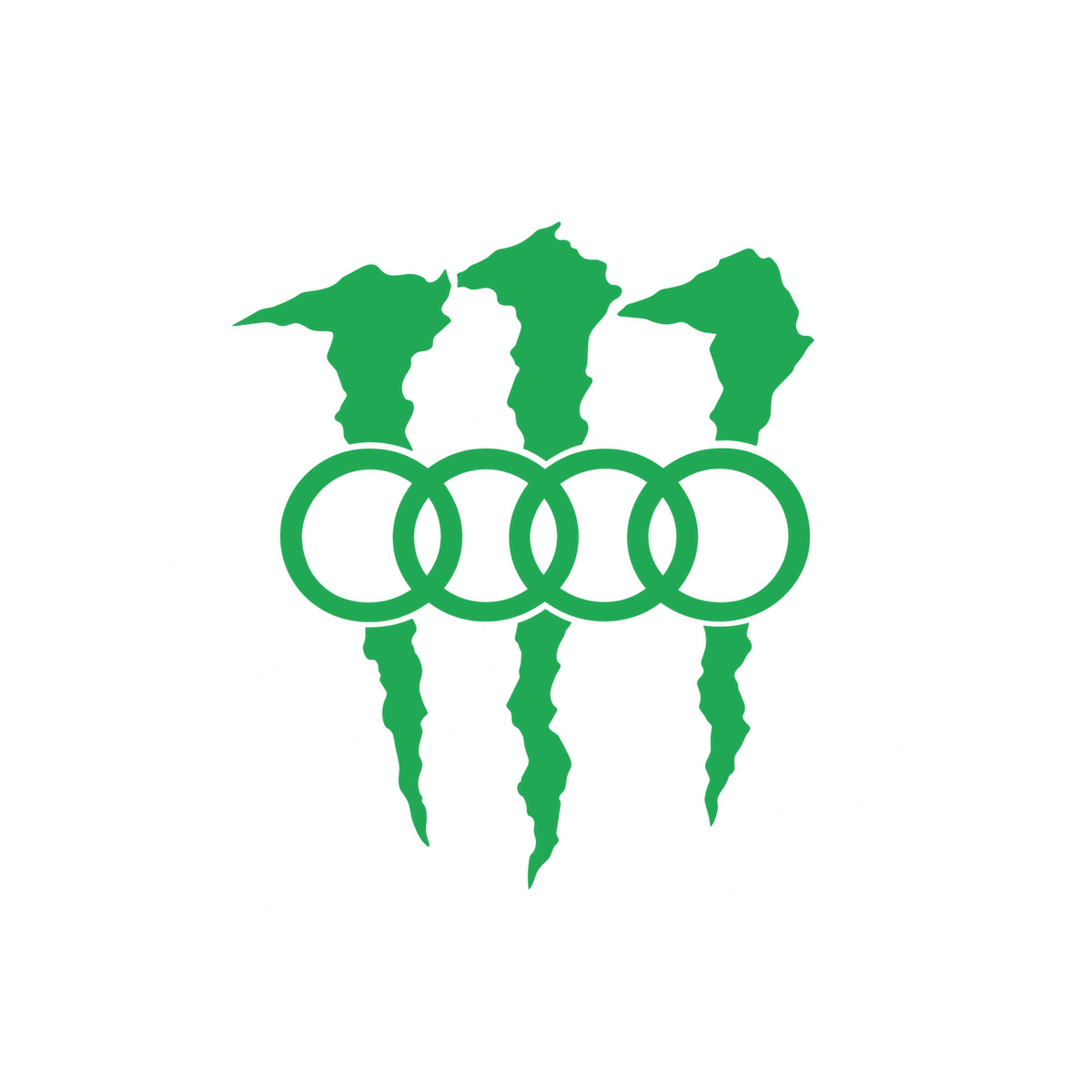 Sticker Audi Monster – Logo Audi cu Gheare