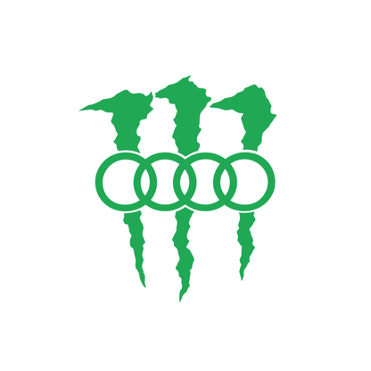 Sticker Audi Monster – Logo Audi cu Gheare