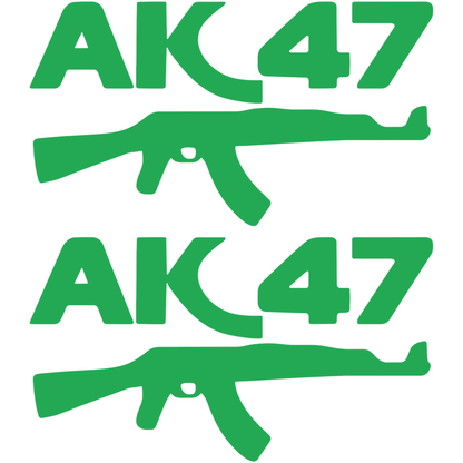 Set 2 stickere auto AK47, 17cm